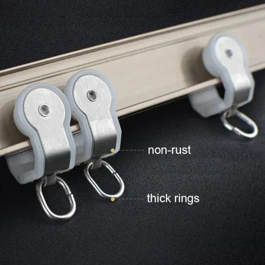 Flexibele gebogen gordijnrail voor plafond