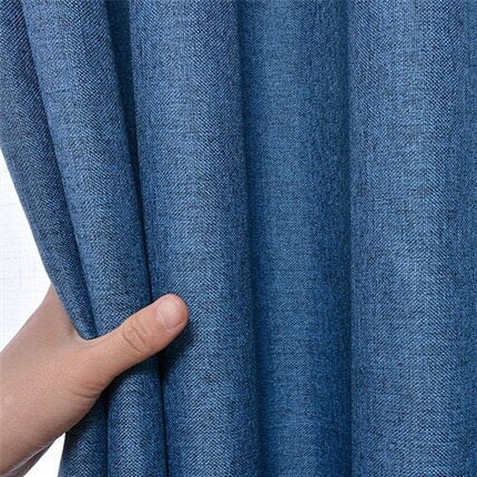 Blauw verduisterend gordijn voor woonkamer