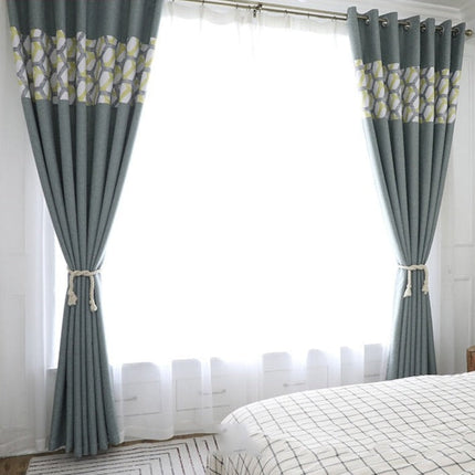 Verduisterend gordijn Stora met geometrisch kleurvlak.