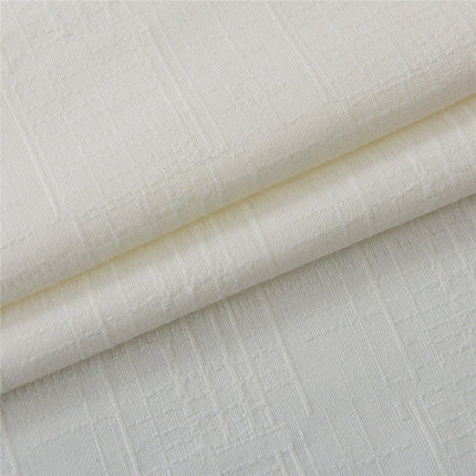 Beige geweven gordijn met ringen