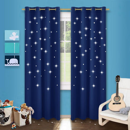 Verduisterend gordijn met sterrenhemel print