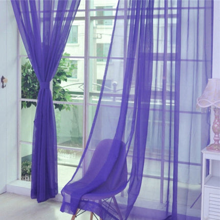 Effen turquoise vitrage voor slaapkamer