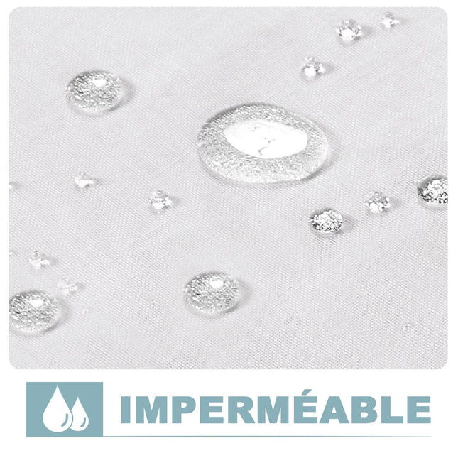 Tuingordijn met natuurlijke linnenlook