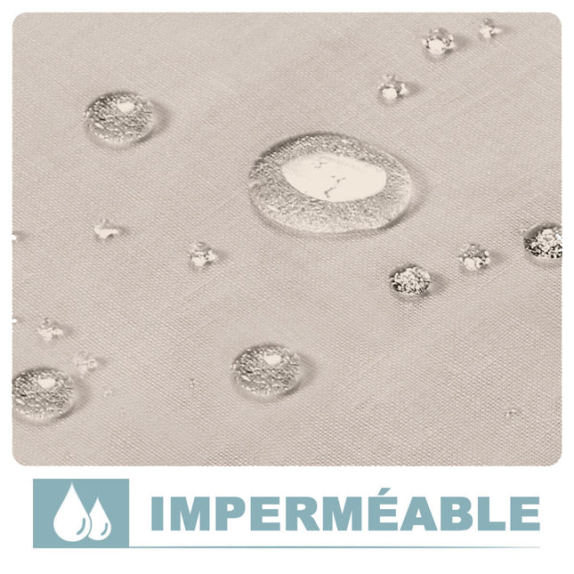 Lichtdoorlatend linnen verandagordijn voor buiten