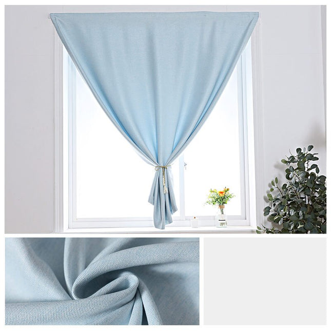 Verduisterend blauw gordijn met klittenband