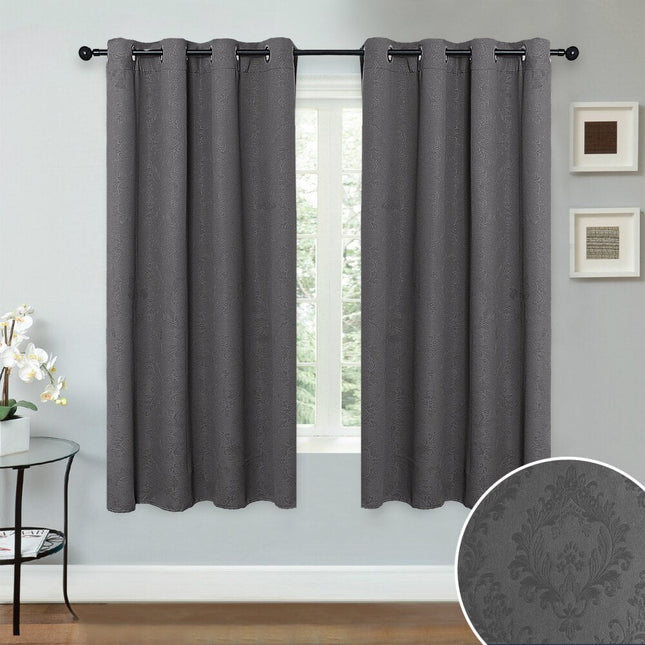 Beige verduisterend jacquard gordijn