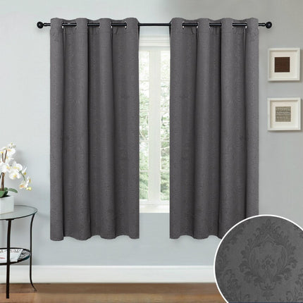 Beige verduisterend jacquard gordijn