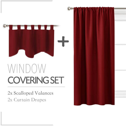 Verduisterende gordijnset met volant