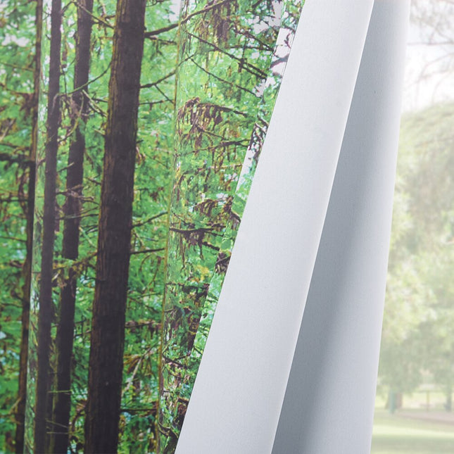 Buitengordijn met bomen print voor balkon