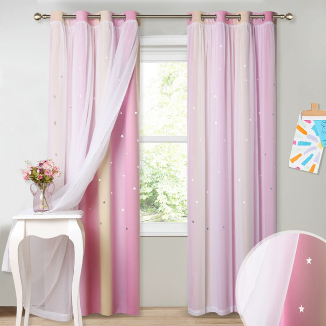 Kleurrijk buitengordijn voor terras en pergola