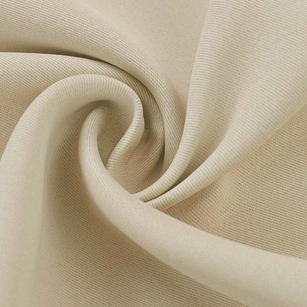 Beige waterafstotend tuingordijn met ringen