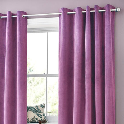 Mauve fluwelen verduisteringsgordijn voor slaapkamer