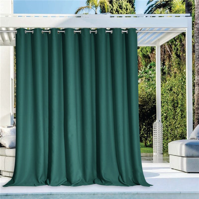 Effen waterdicht buitengordijn voor de tuin