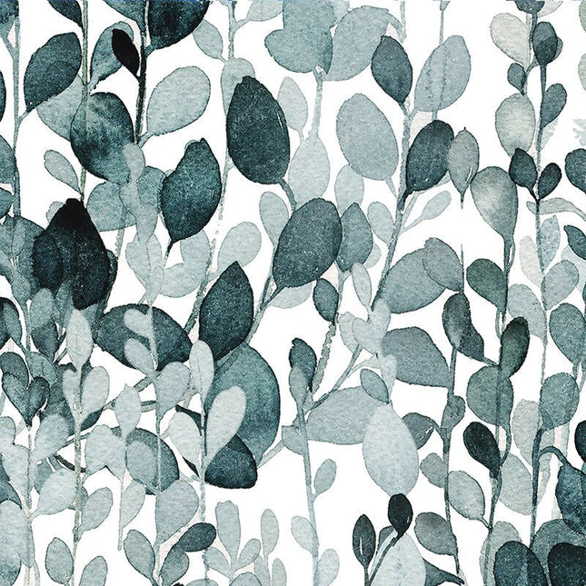 Buitengordijn met aquarel bladeren patroon