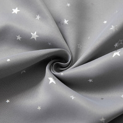 Grijs verduisterend gordijn Tana met sterren.