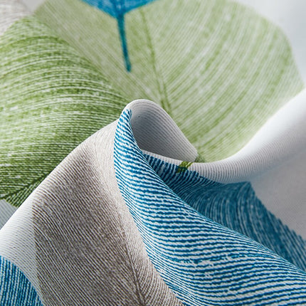 Verduisteringsgordijn met groen botanisch bladmotief