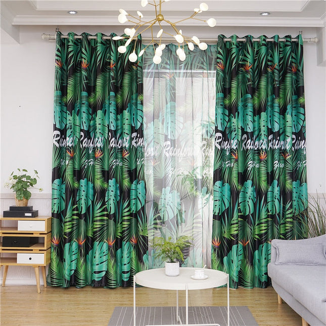 Verduisterend gordijn met tropische print