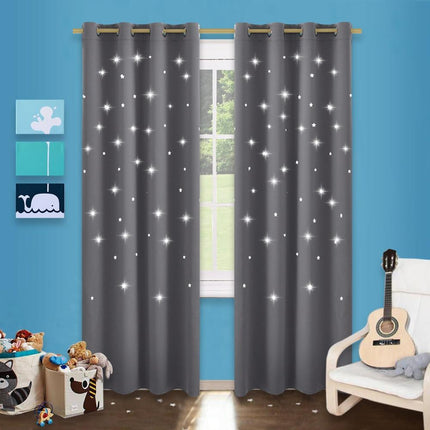 Verduisterend gordijn met sterrenhemel print