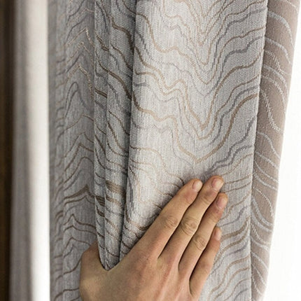 Grijs verduisterend gordijn met structuur