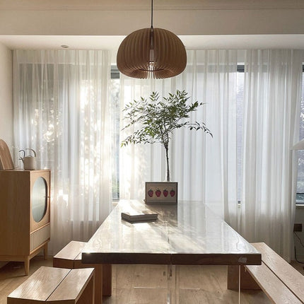 Geplisseerd lichtdoorlatend vitrage gordijn