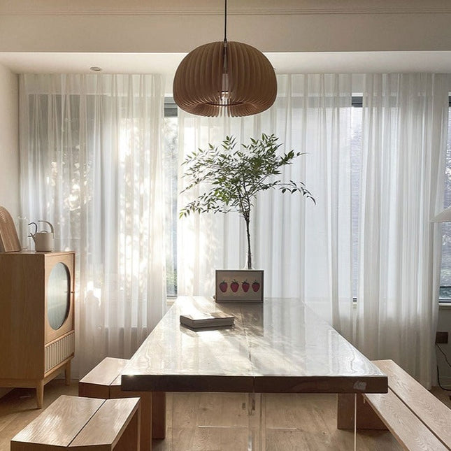 Geplisseerd lichtdoorlatend vitrage gordijn