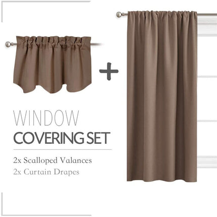 Verduisterende gordijnset met volant