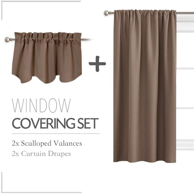 Verduisterende gordijnset met volant