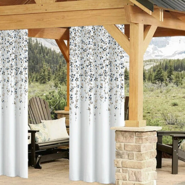 Waterafstotend gordijn met bloemen patroon