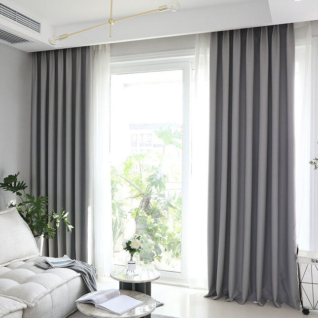 Modern grijs verduisteringsgordijn voor slaapkamer