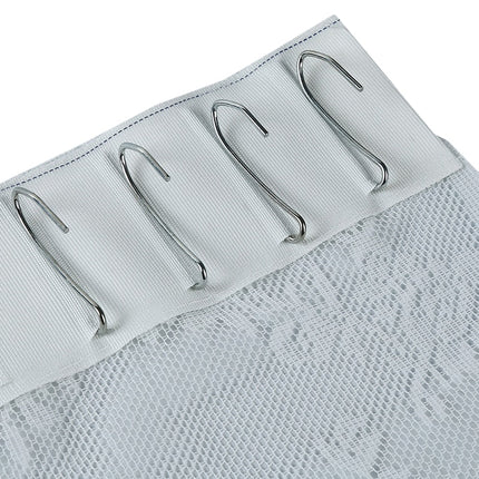 Witte kanten vitrage met bloemenmotief