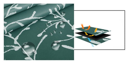 Decoratief buitengordijn met takken motief