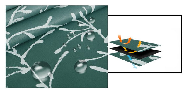 Decoratief buitengordijn met takken motief