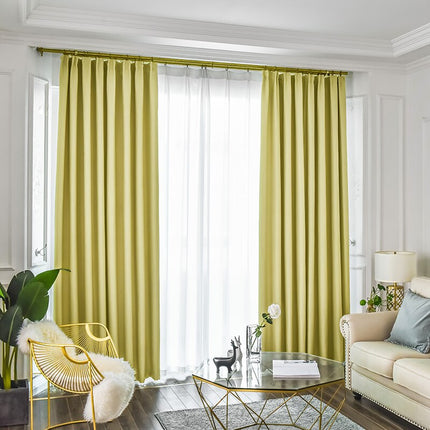 Geel Scandinavisch gordijn voor moderne woonkamer