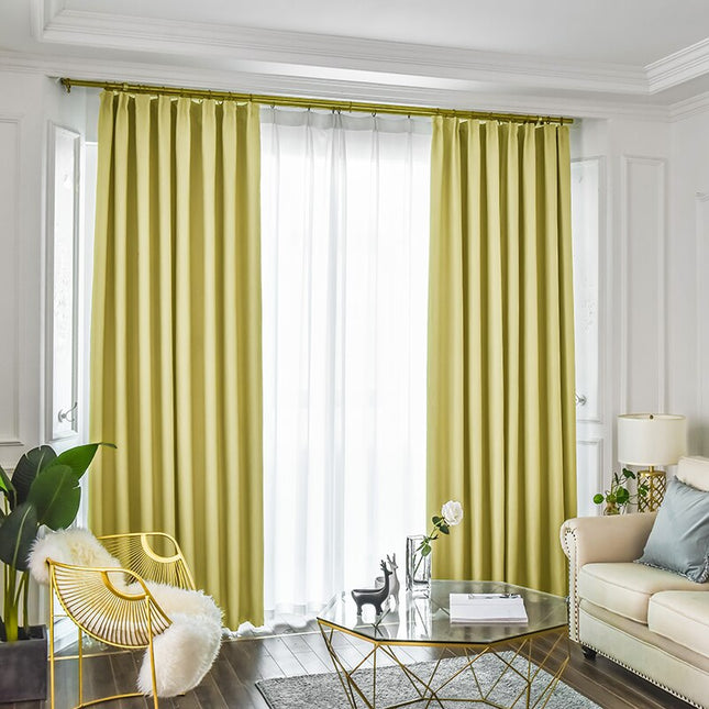 Geel Scandinavisch gordijn voor moderne woonkamer