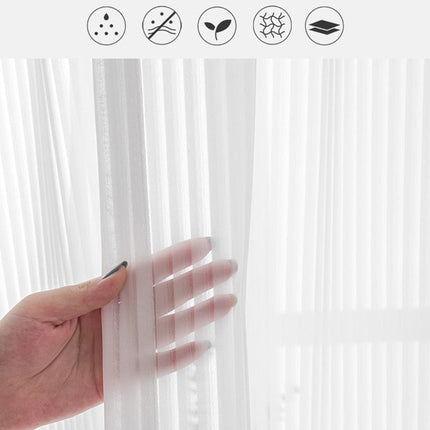 Vitrage gordijn met klittenband bevestiging