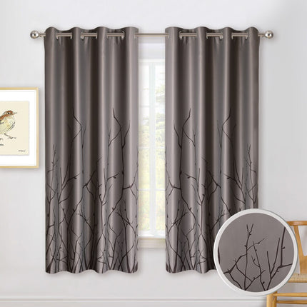 Gordijn met modern takkenmotief