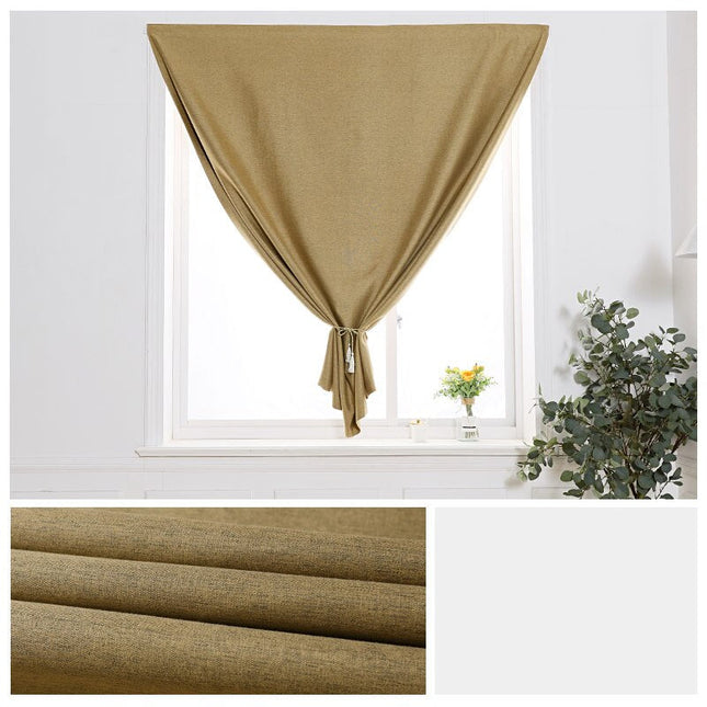 Modern oprolgordijn met decoratieve linten