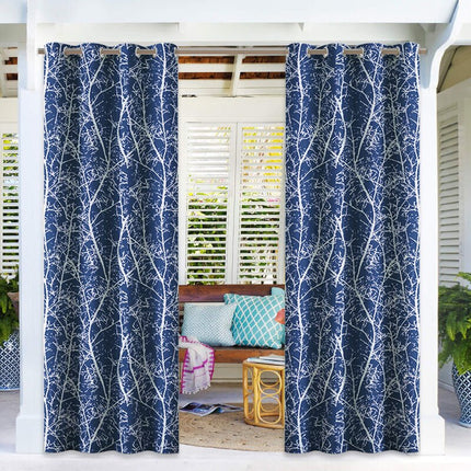 Waterafstotend buitengordijn met takkenmotief