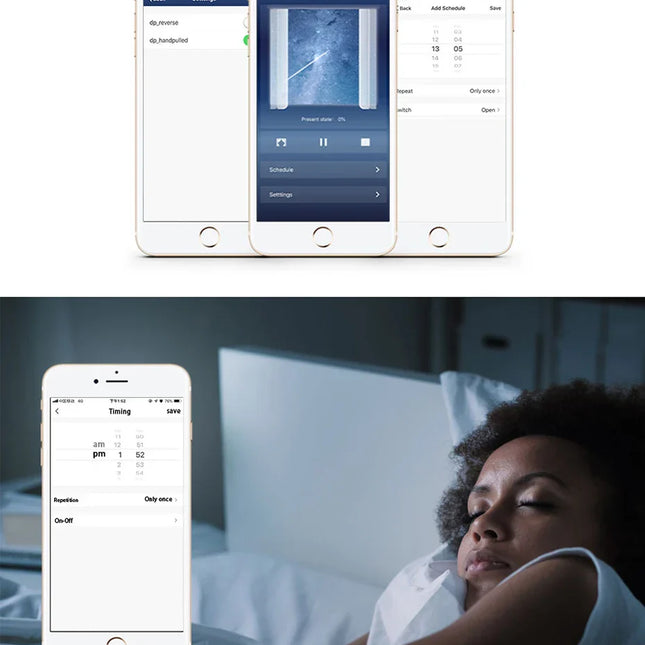Elektrische gordijnrail met afstandsbediening