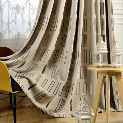 Gordijn met modern geometrisch patroon