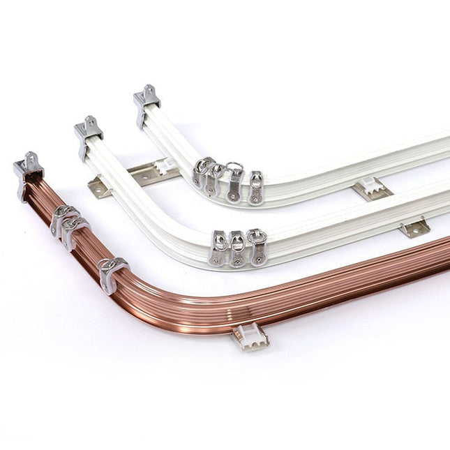 Buigbare gordijnrail voor erker en hoek