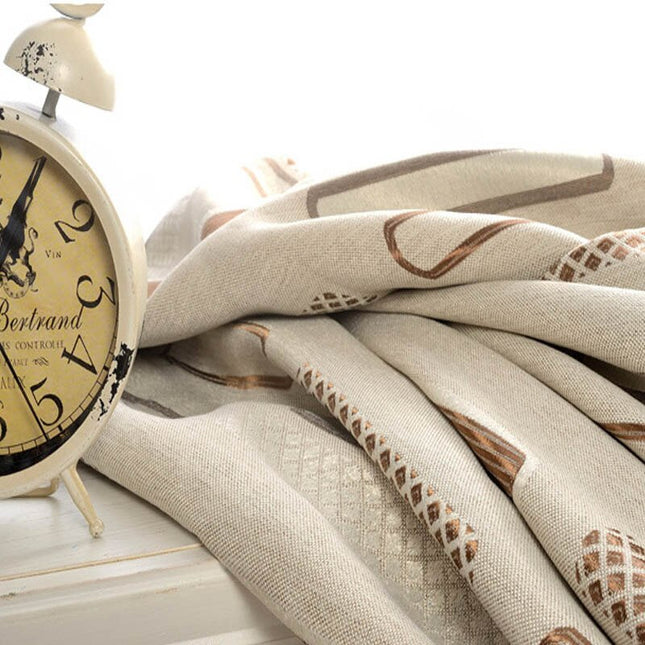 Gordijn met modern geometrisch patroon