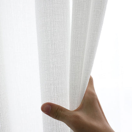 Witte vitrage met fijne structuur