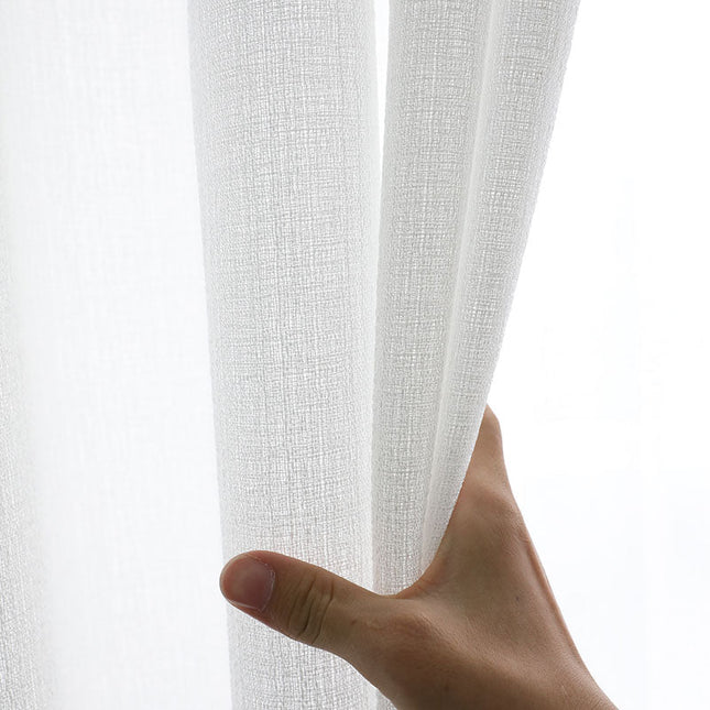 Witte vitrage met fijne structuur