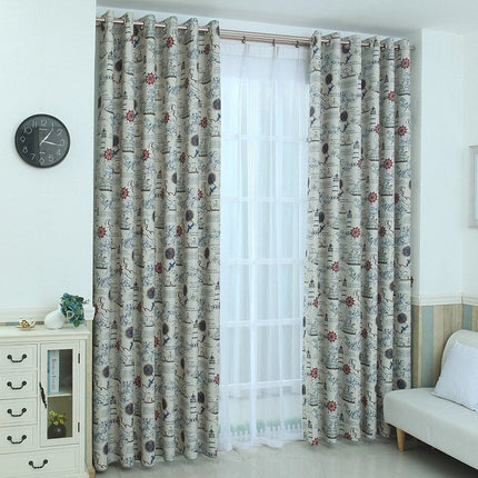 Verduisterend gordijn met nautische print