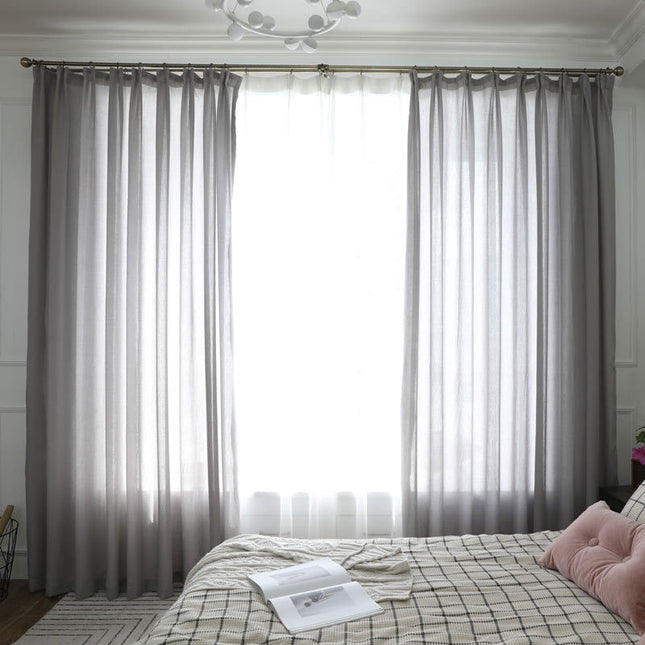 Witte vitrage met fijne structuur