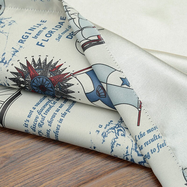 Verduisterend gordijn met nautische print