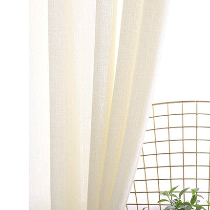 Witte vitrage met fijne structuur
