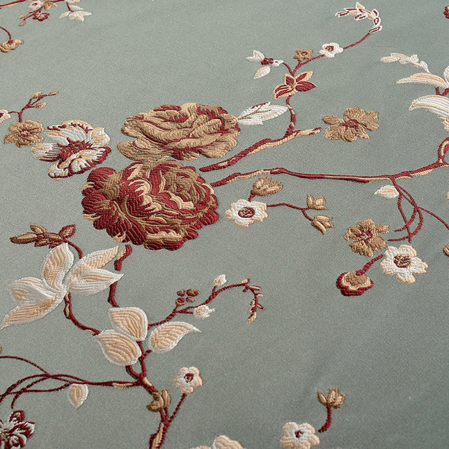 Satijnen verduisterend gordijn Ocreza met bloemen.