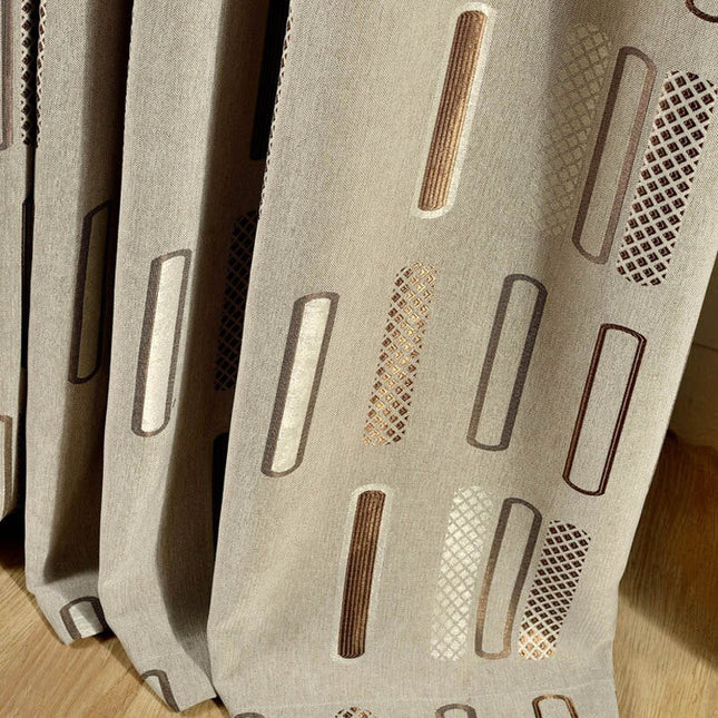 Gordijn met modern geometrisch patroon